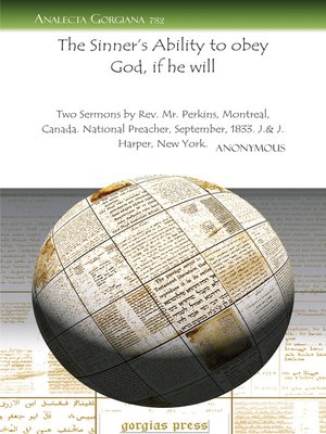 cover image of The Sinner's Ability to obey God, if he will